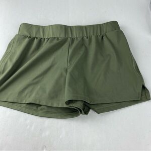 Columbia Womens Small Green Stretch Athletic Shorts